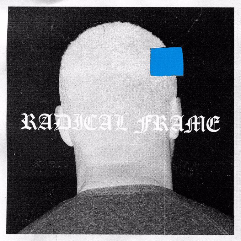 Actress Radical Frame album artwork, featuring a monochrome portrait and a blue square
